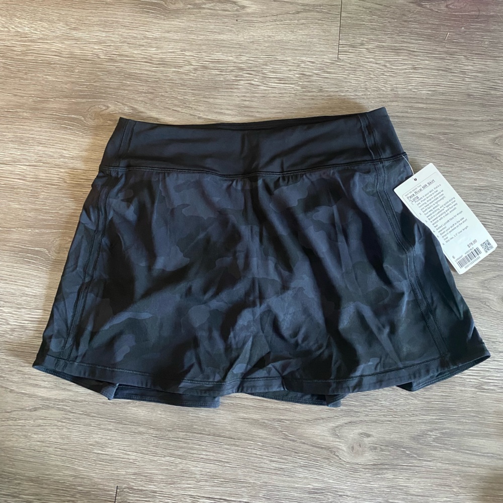 Lululemon Black Camouflage Pace Rival Skort